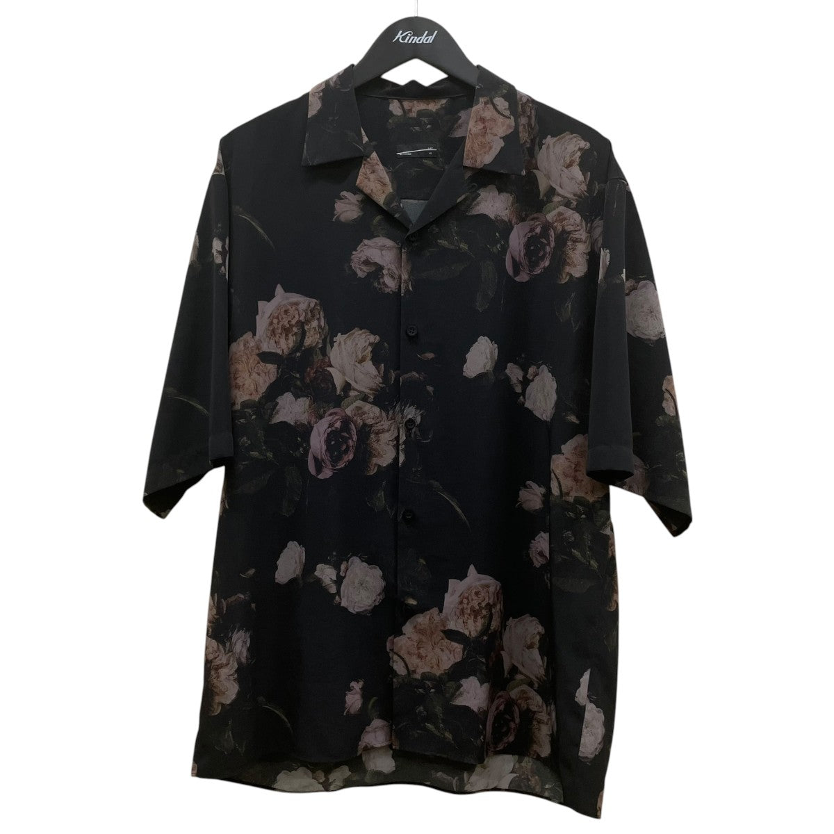 OPEN COLLAR FLOWER SHIRT薔薇 グラフィック プリント オープンカラーシャツ 半袖シャツ2323 111