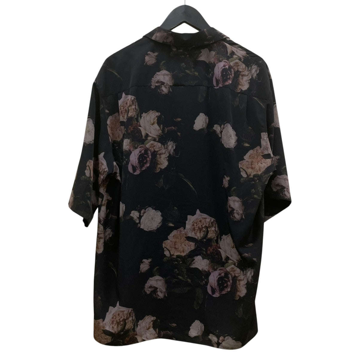 OPEN COLLAR FLOWER SHIRT薔薇 グラフィック プリント オープンカラーシャツ 半袖シャツ2323 111