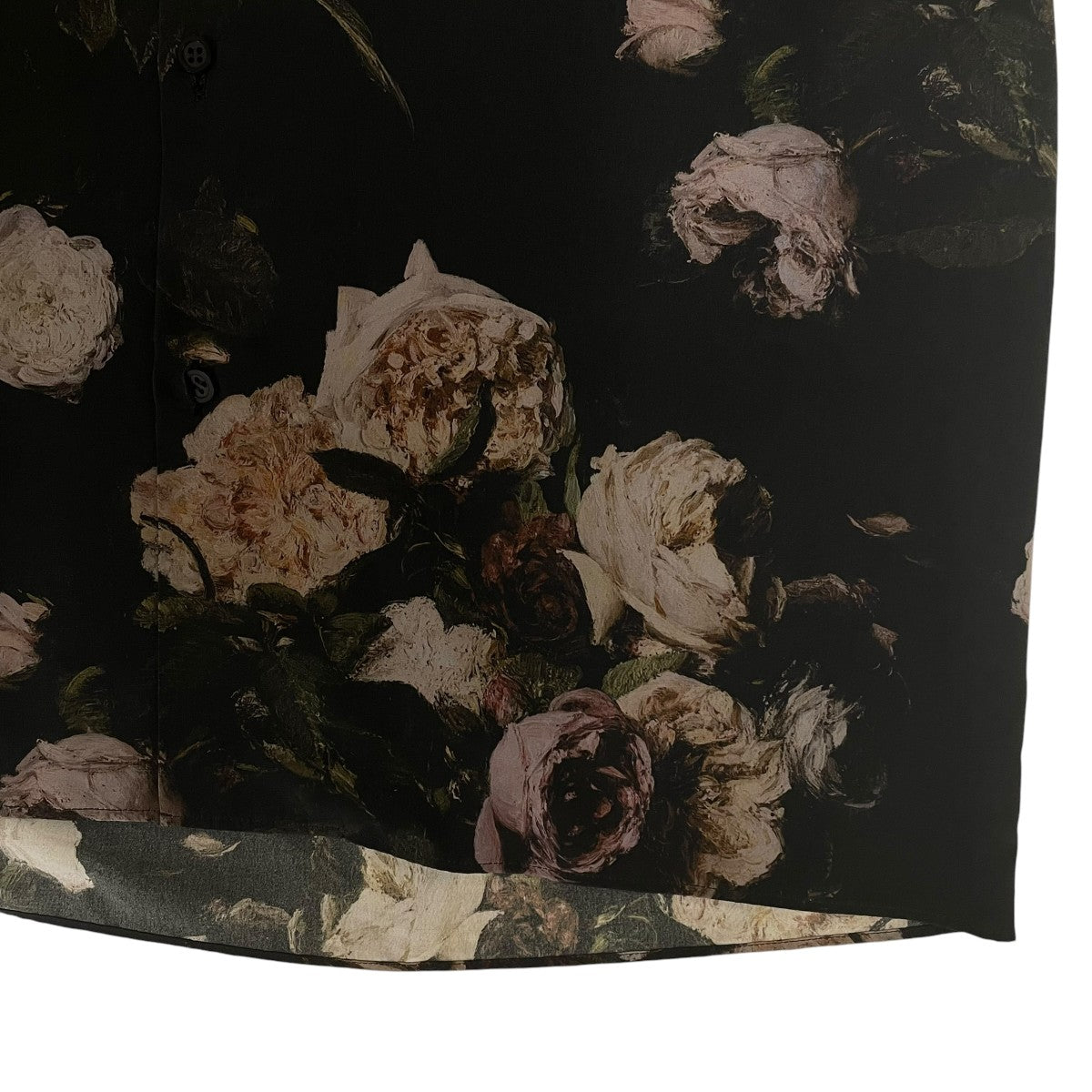 OPEN COLLAR FLOWER SHIRT薔薇 グラフィック プリント オープンカラーシャツ 半袖シャツ2323 111