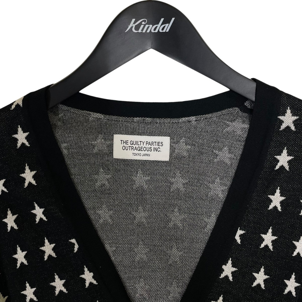 15SSSTAR CARDIGAN星 グラフィック プリント レーヨン コットン 薄手ニットカーディガン15SS-KNT-14