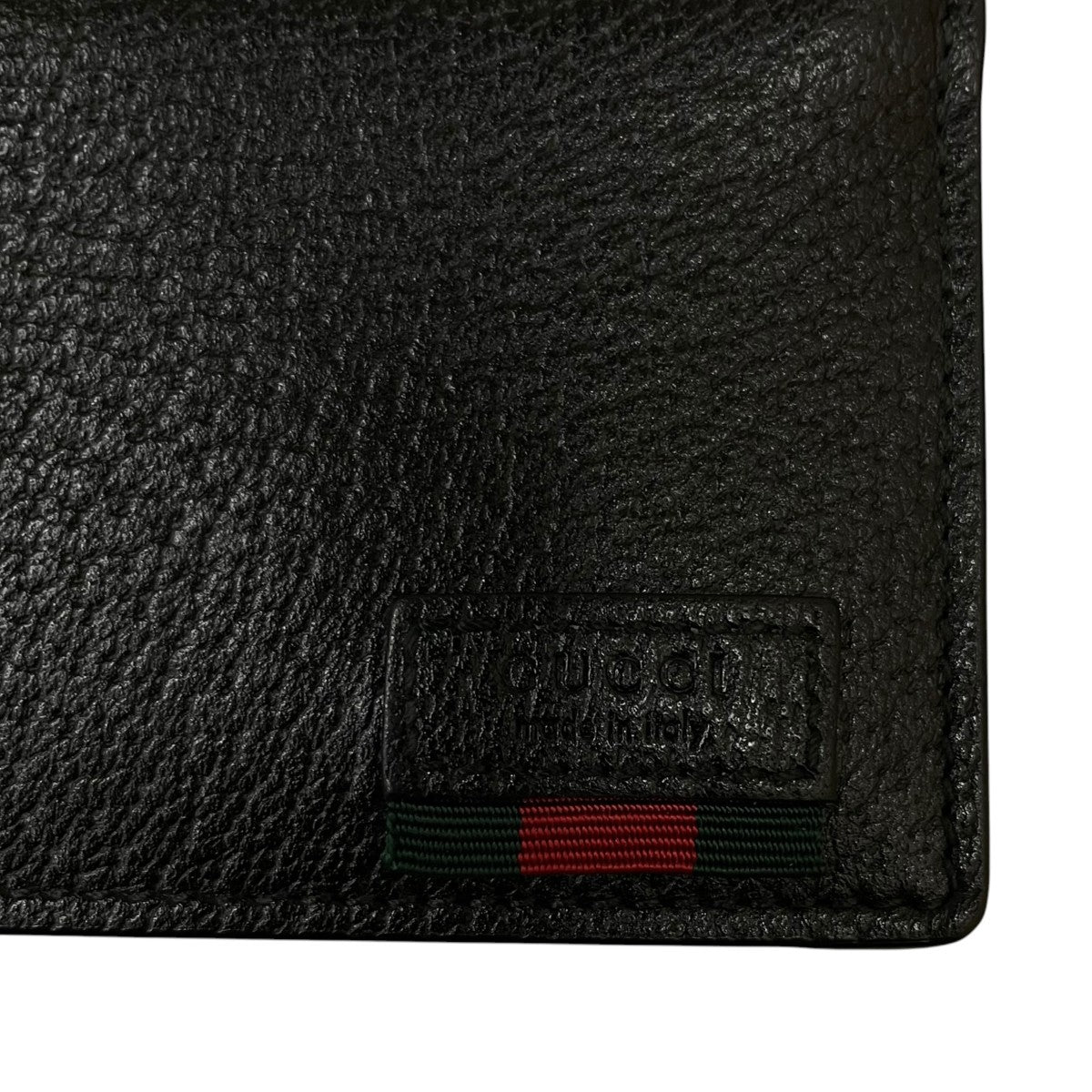 GUCCI(グッチ) シェリーライン ブラックレザー カードケース コイン