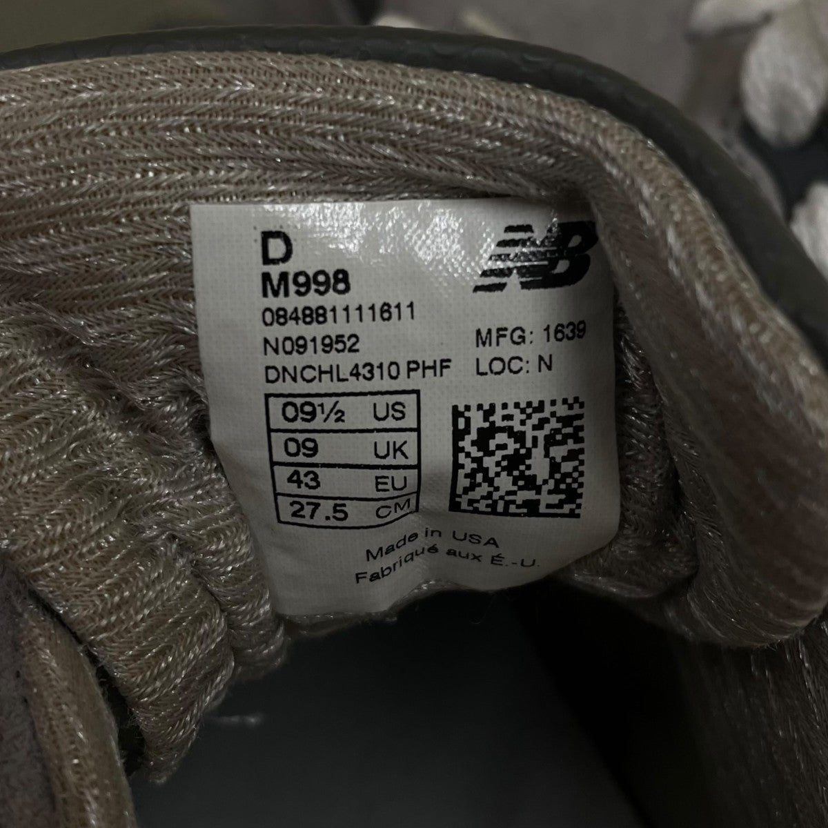 ランニングシューズ スニーカーM998