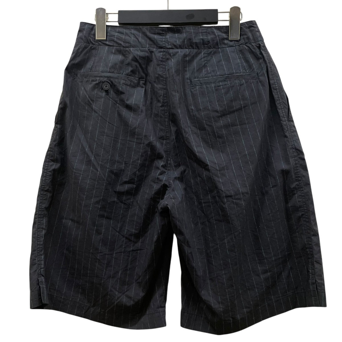 Stripe Belted Wide Shortsウエストベルト付き ストライプ柄 コットン ワイドショートパンツ ハーフパンツYK22SS0328P