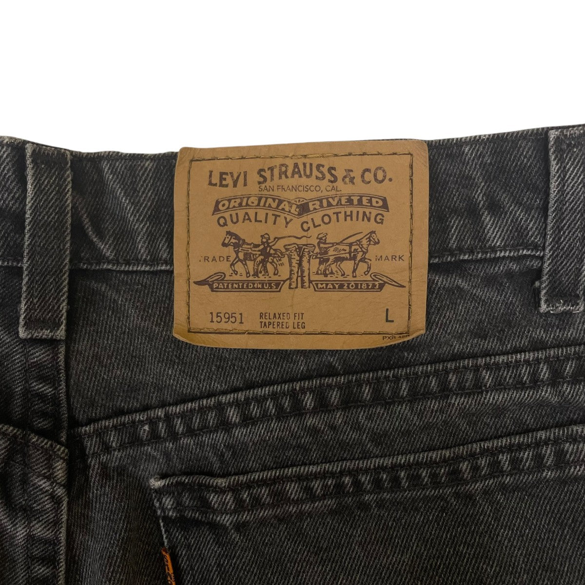 RELAXED FIT TAPERED LEG仕様 コットン ストレート ワイドデニムパンツ15951