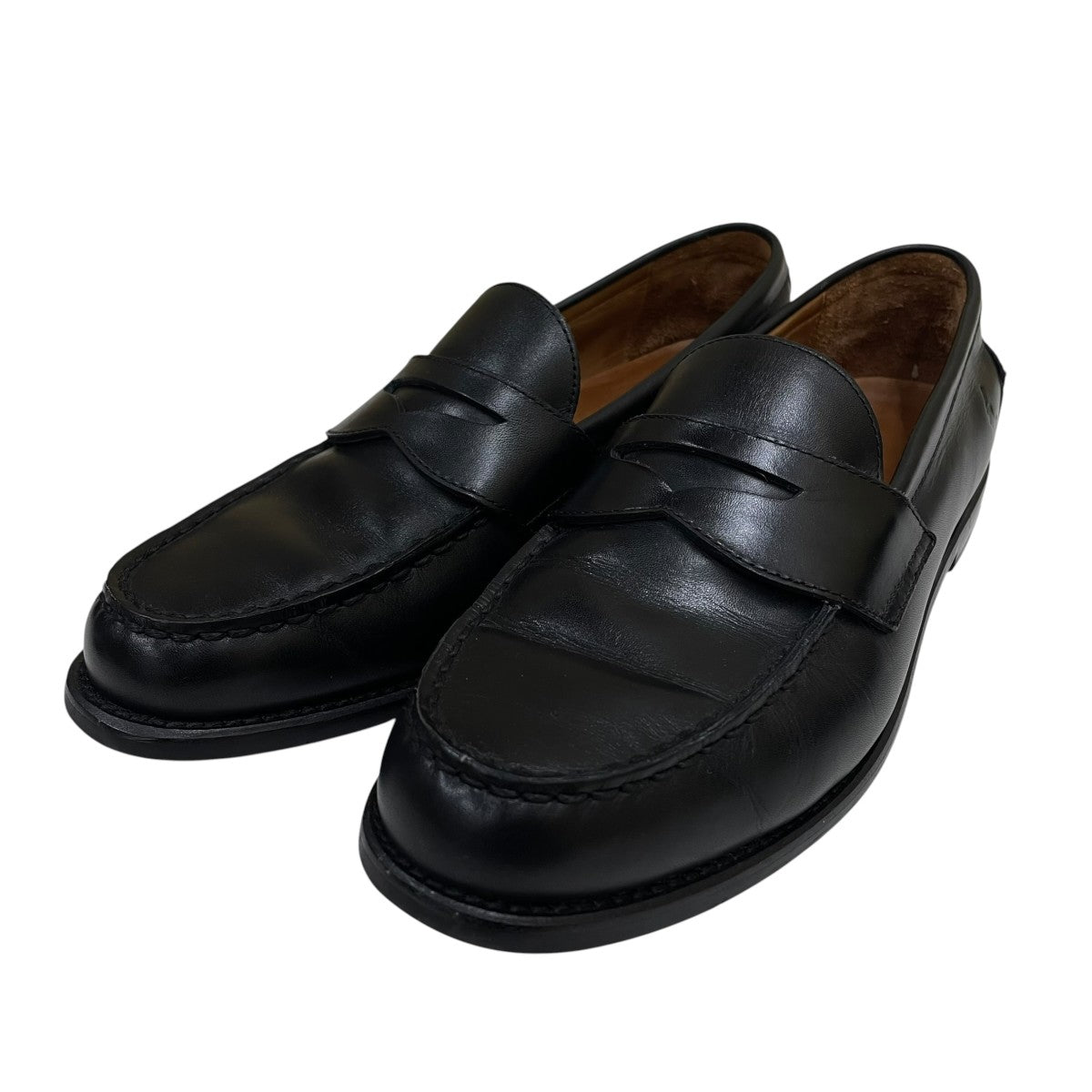 ALSTON PENNY LOAFERロゴ エンボス加工 革靴 ローファー