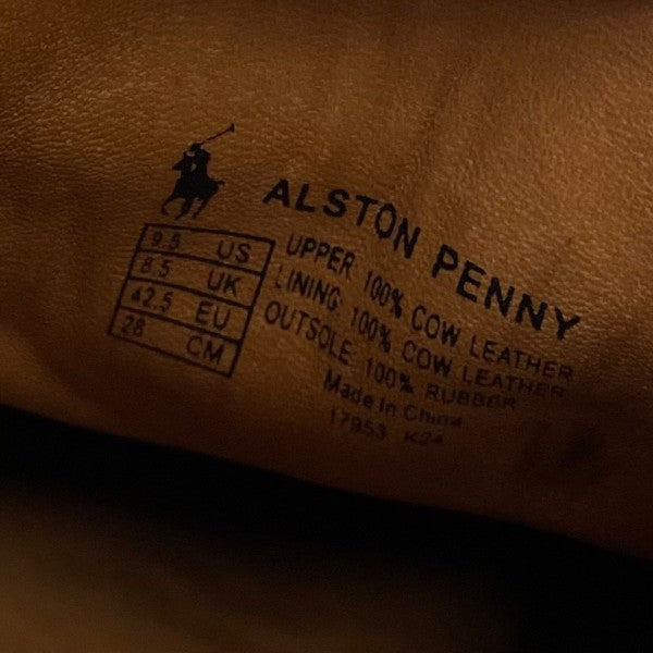 ALSTON PENNY LOAFERロゴ エンボス加工 革靴 ローファー