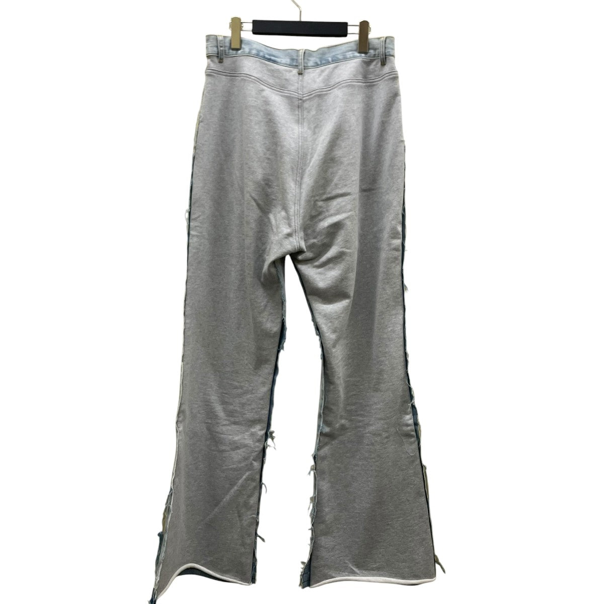 Washed Cat Whisker Denim Patchwork Sweatpantsデニムパンツ