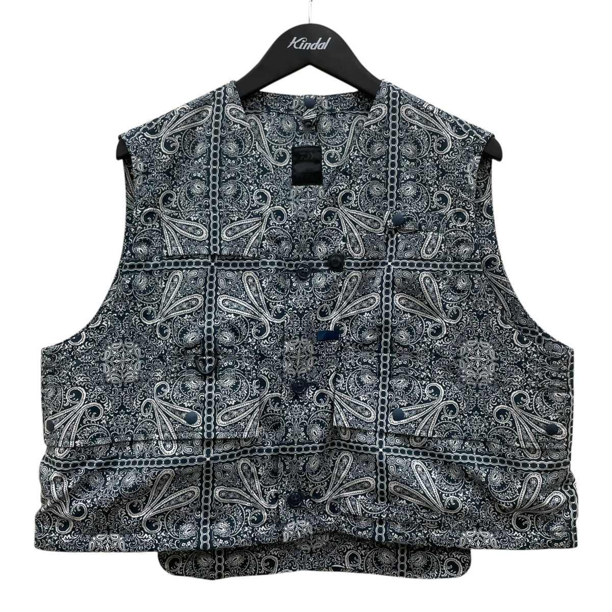24SSTECH OVER VEST PAISLEY テック オーバー ベスト ペイズリーグラフィックプリント ポリエステル ベスト フィッシングベストBJ 34024