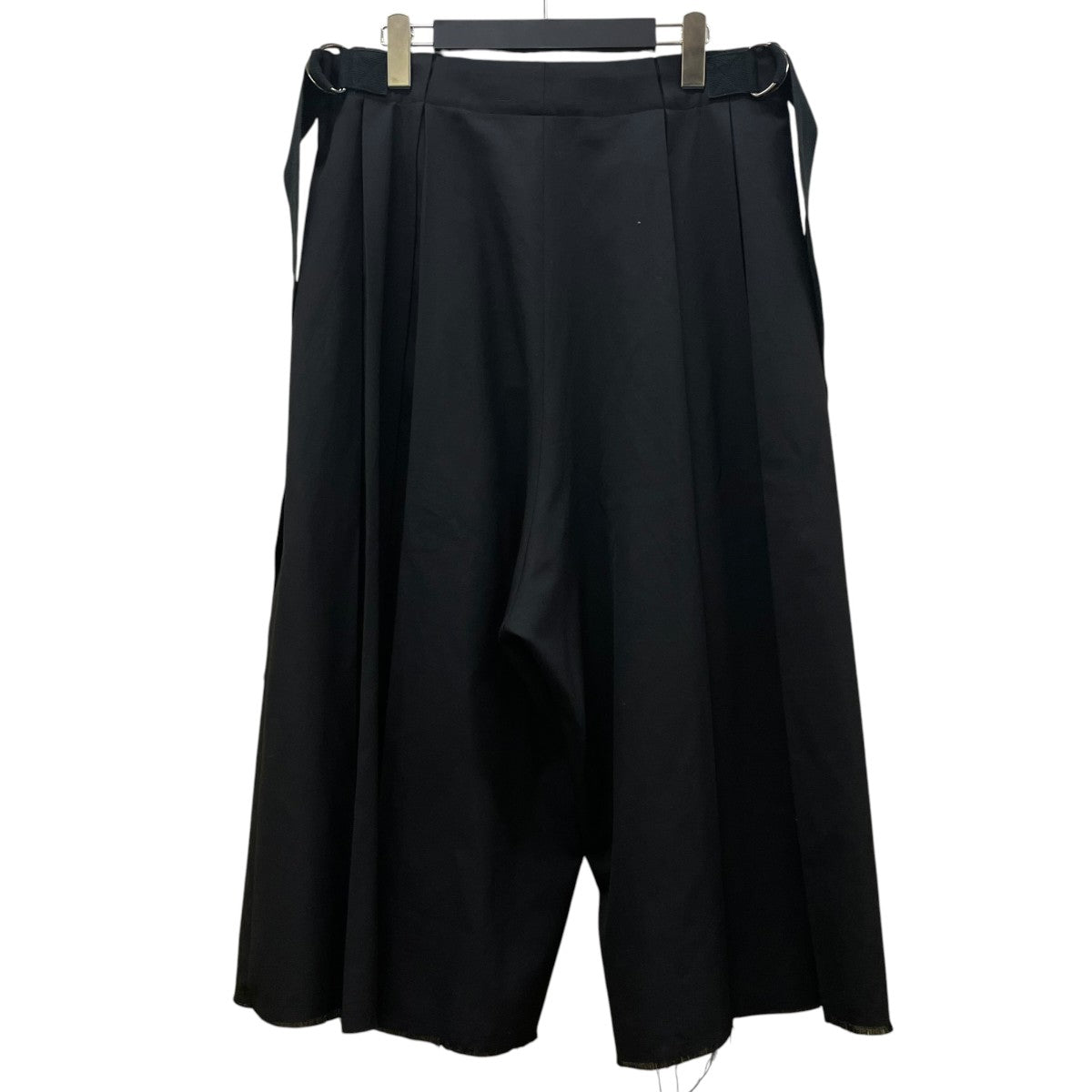 T W gabardine Box pleats hakama pants ギャバジン ボックスプリーツ ハカマパンツ切りっぱなし バギーパンツ スラックスGE P06 100
