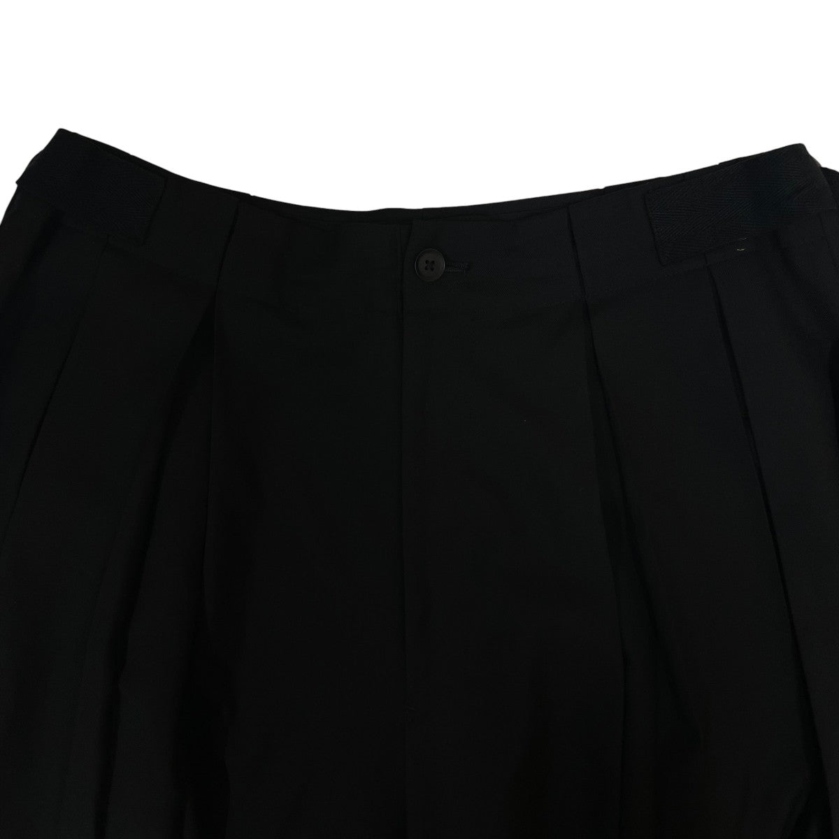 T W gabardine Box pleats hakama pants ギャバジン ボックスプリーツ ハカマパンツ切りっぱなし バギーパンツ スラックスGE P06 100