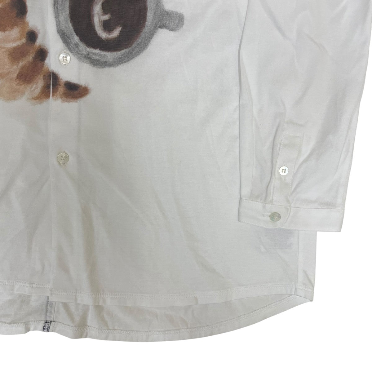 HENRY CUFFS SHIRT WITH PRINTINGグラフィックプリント 長袖シャツ コットンシャツ2601SK62P