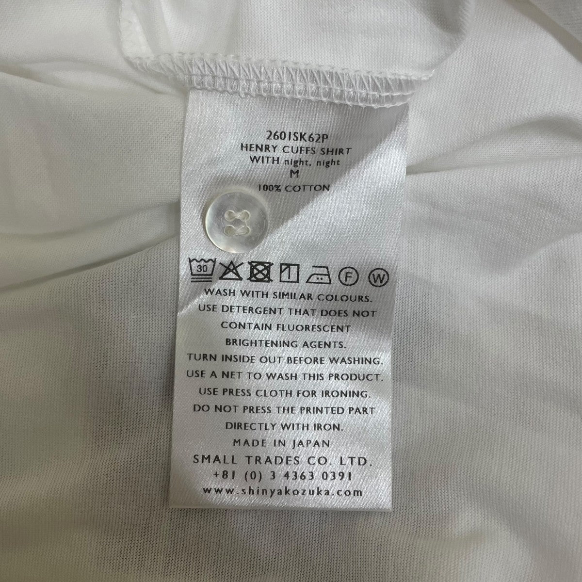 HENRY CUFFS SHIRT WITH PRINTINGグラフィックプリント 長袖シャツ コットンシャツ2601SK62P