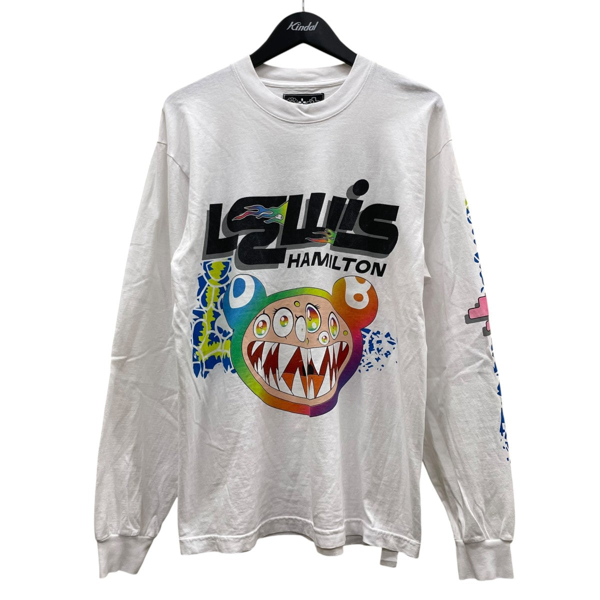 22AWルイスハミルトンコラボ Flame Out Long Sleeveグラフィックプリント 長袖Tシャツ ロングスリーブカットソー