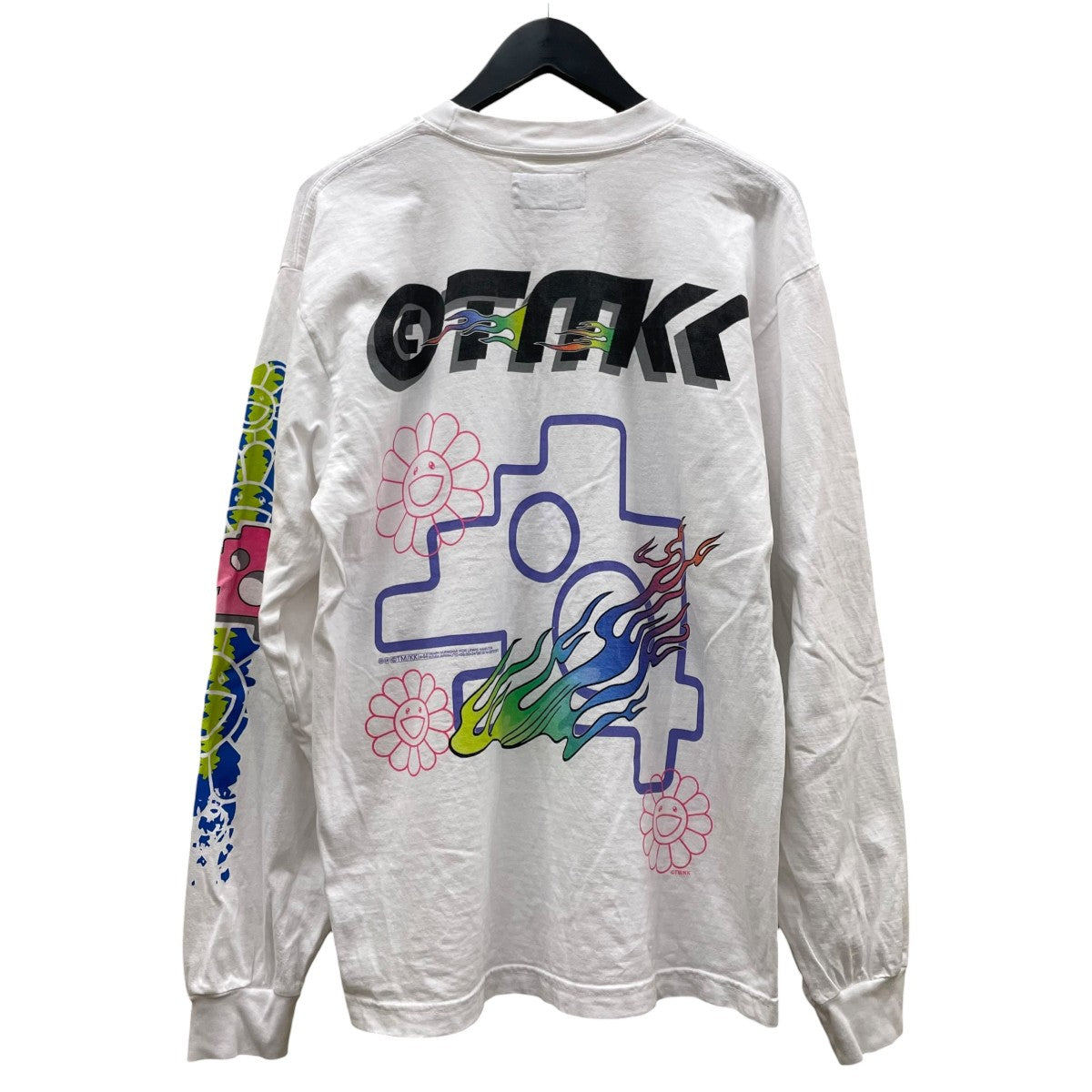 22AWルイスハミルトンコラボ Flame Out Long Sleeveグラフィックプリント 長袖Tシャツ ロングスリーブカットソー