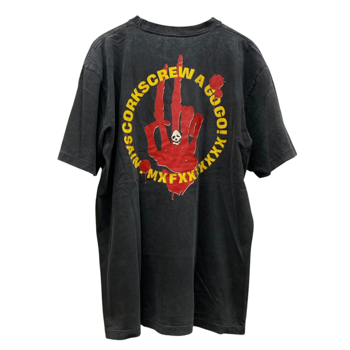 黒夢 SAINT MICHAELグラフィック プリント 半袖Tシャツ コットンTシャツ