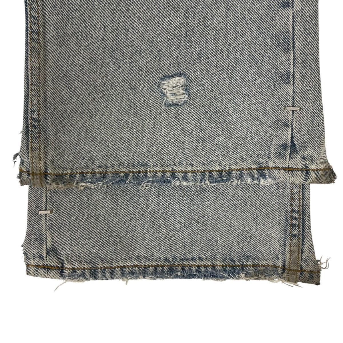 FLARE CHECKERED BAGGY フレア チェッカード バギー ジーンズチェッカーボード柄 ダメージ加工 ワイドフレアシルエット コットン デニムパンツ