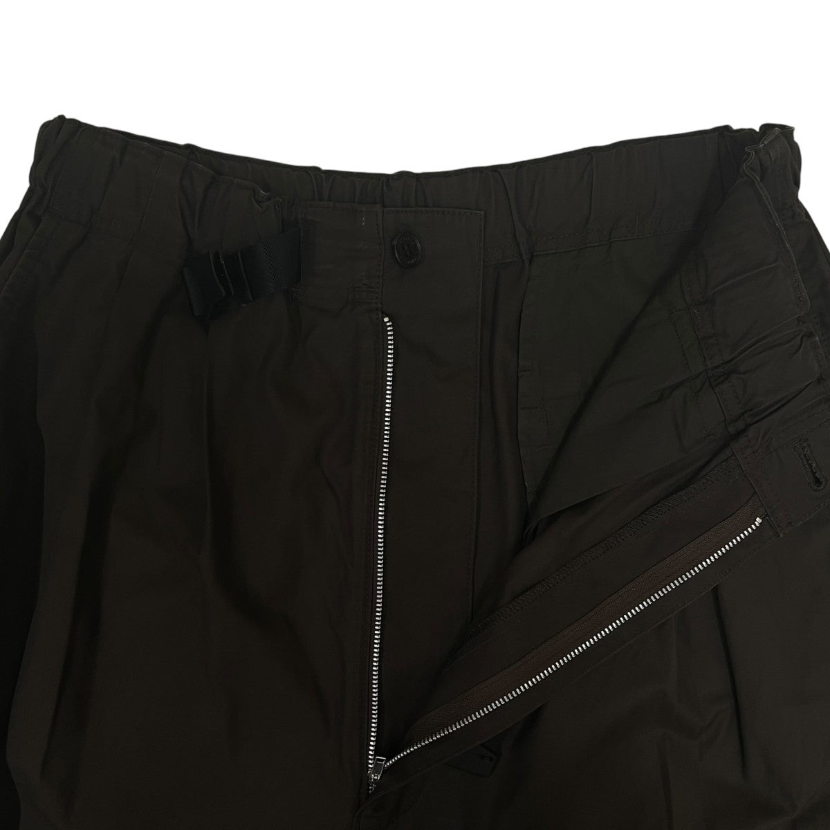 25AWCOTTON NIDOM PROCESSING 2TACK PANTS コットンツイルニドム加工2タックパンツウェイビングベルト コットン ワイドパンツHP P012