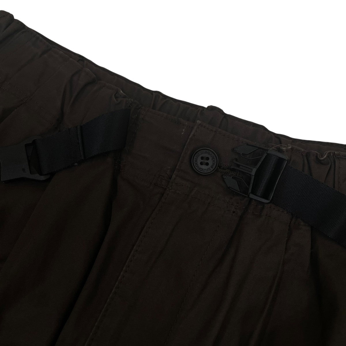 25AWCOTTON NIDOM PROCESSING 2TACK PANTS コットンツイルニドム加工2タックパンツウェイビングベルト コットン ワイドパンツHP P012