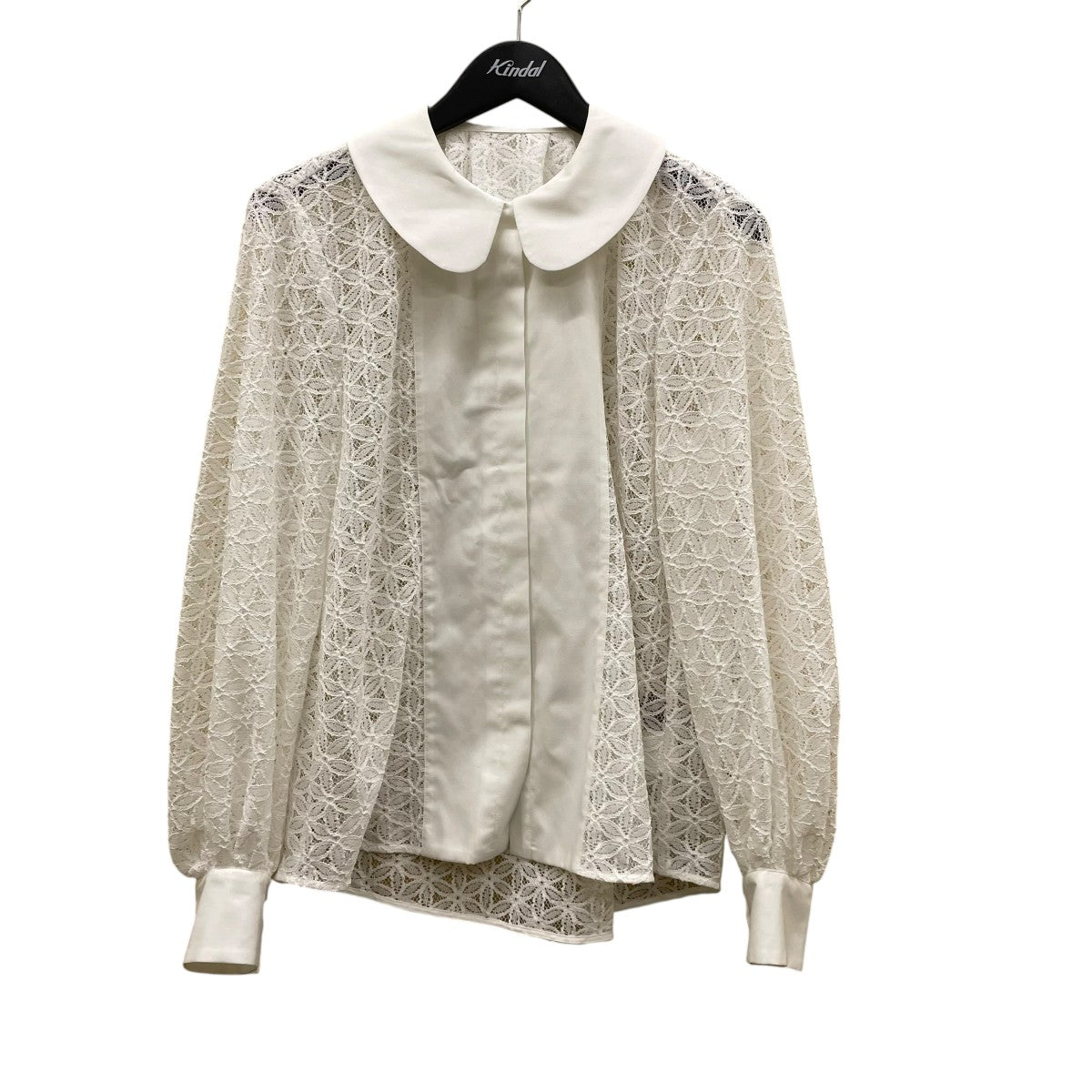 ROUND COLLAR LACE BLOUSE長袖ブラウス24003063037HN