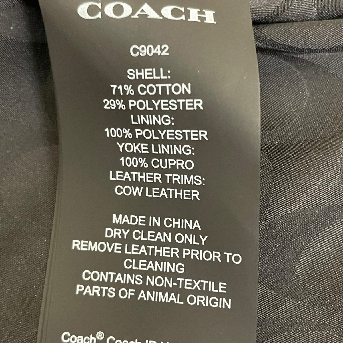 COACH Icon Trench CoatトレンチコートC9042 古着・中古-5枚目のアイテム画像