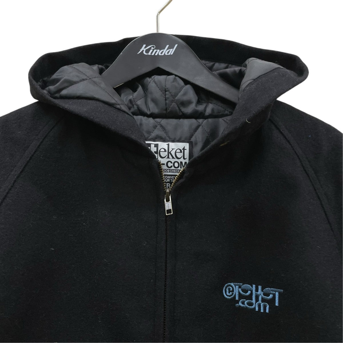 TEKET Static Sound Varsity Jacket Blackフーデッドジャケット 古着・中古-3枚目のアイテム画像