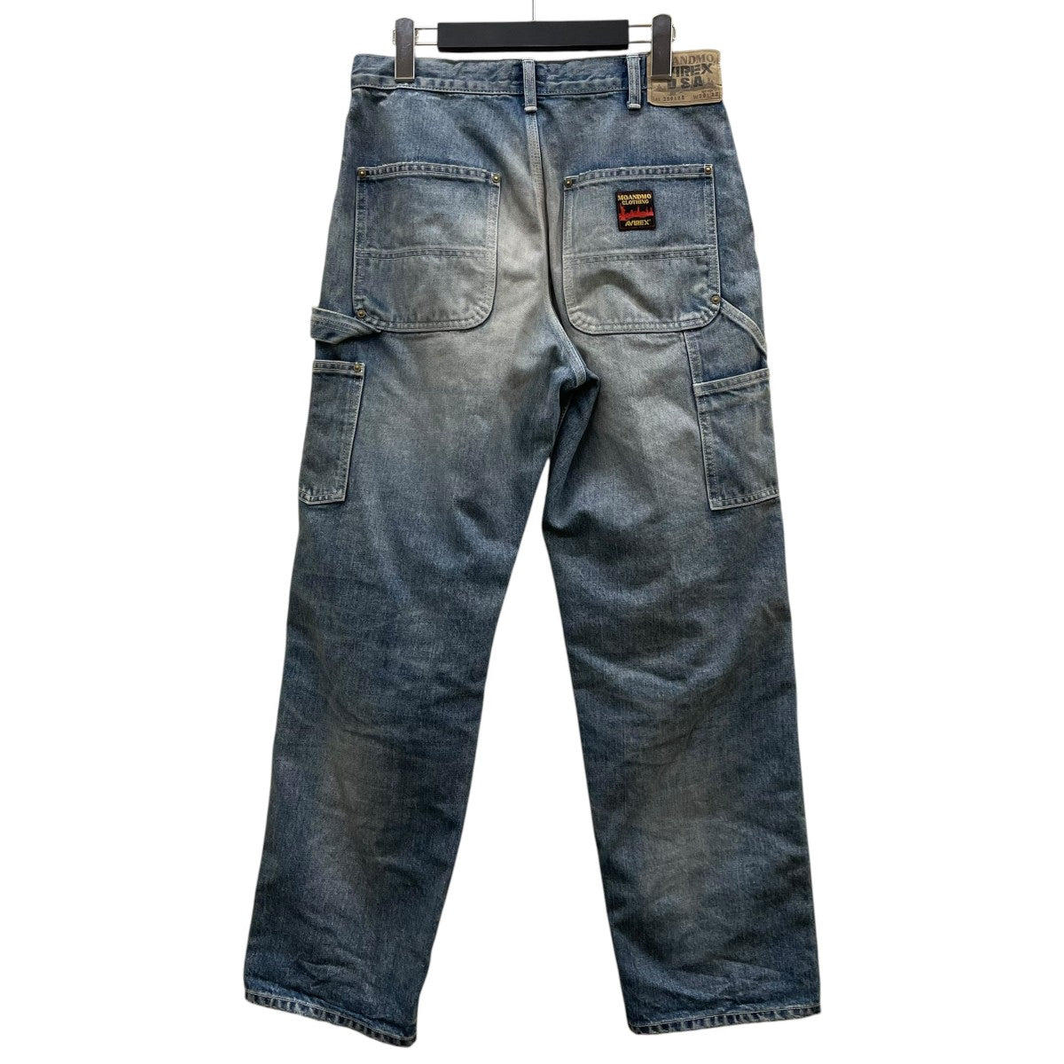 MOANDMO CLOTHING DOUBLE KNEE DENIM PANTS ダブルニーデニムパンツコットン ワイドストレート デニムパンツ