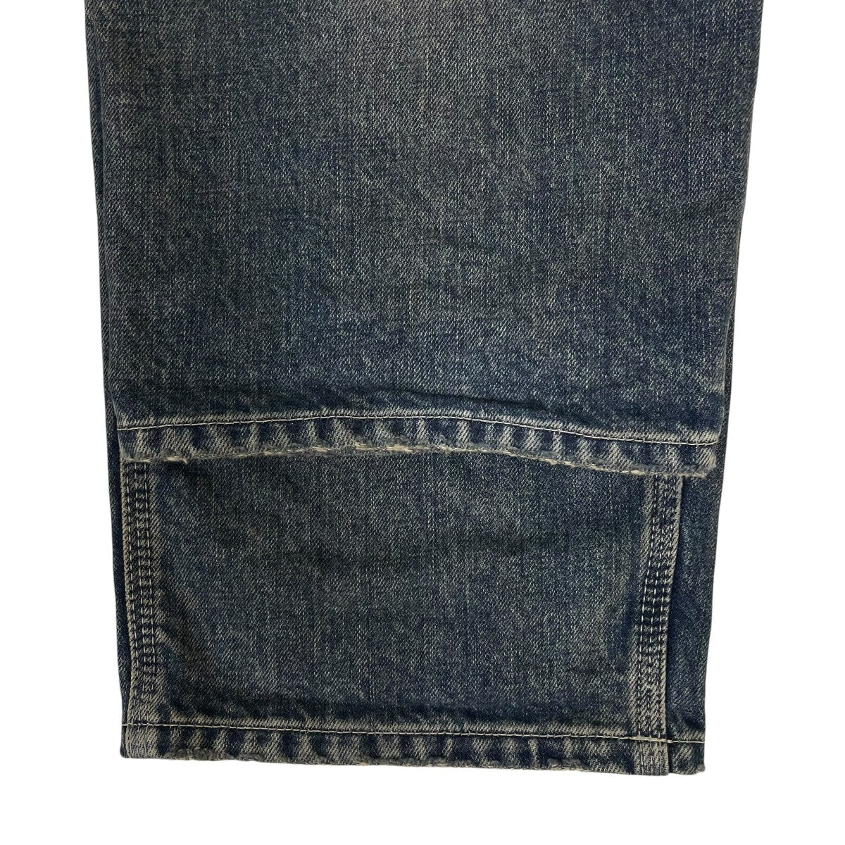 MOANDMO CLOTHING DOUBLE KNEE DENIM PANTS ダブルニーデニムパンツコットン ワイドストレート デニムパンツ