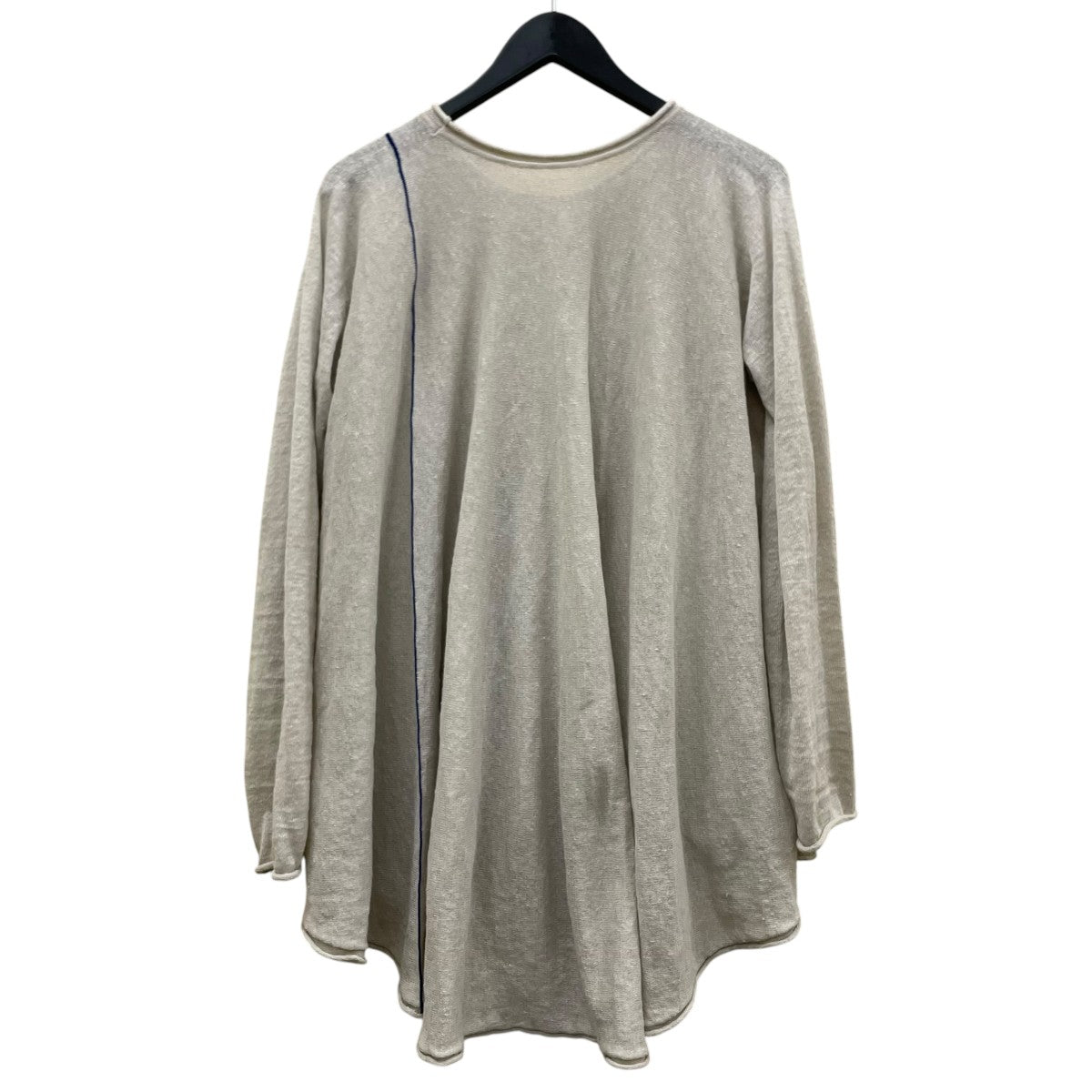 JERSEY A-LINE FLARE PULLOVER Aライン ニットプルオーバーオーバーサイズ リネン シアーニットYQ-K01-680