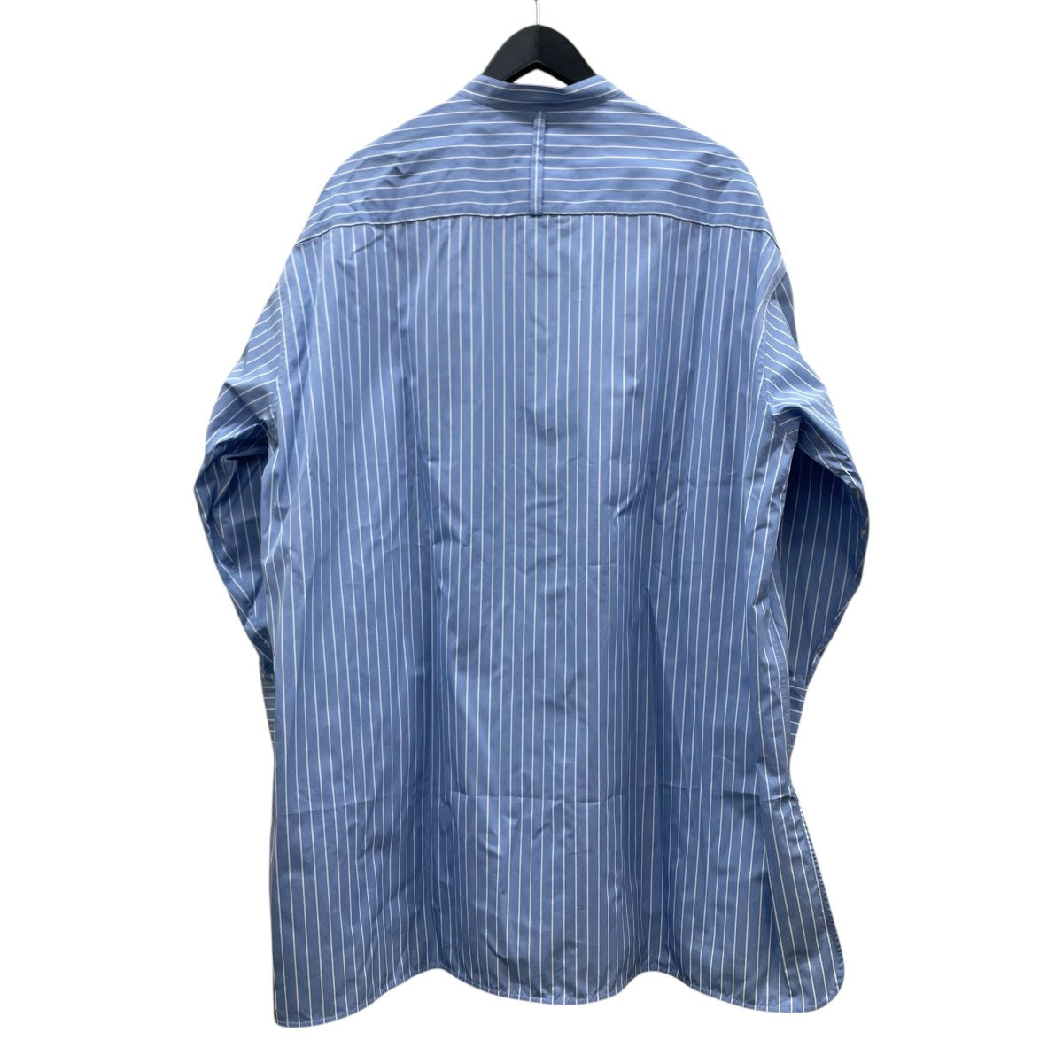 7 DAYS SHIRTSストライプ柄 ロゴ刺繍 ロング長袖シャツ コットンシャツJ24DL0109