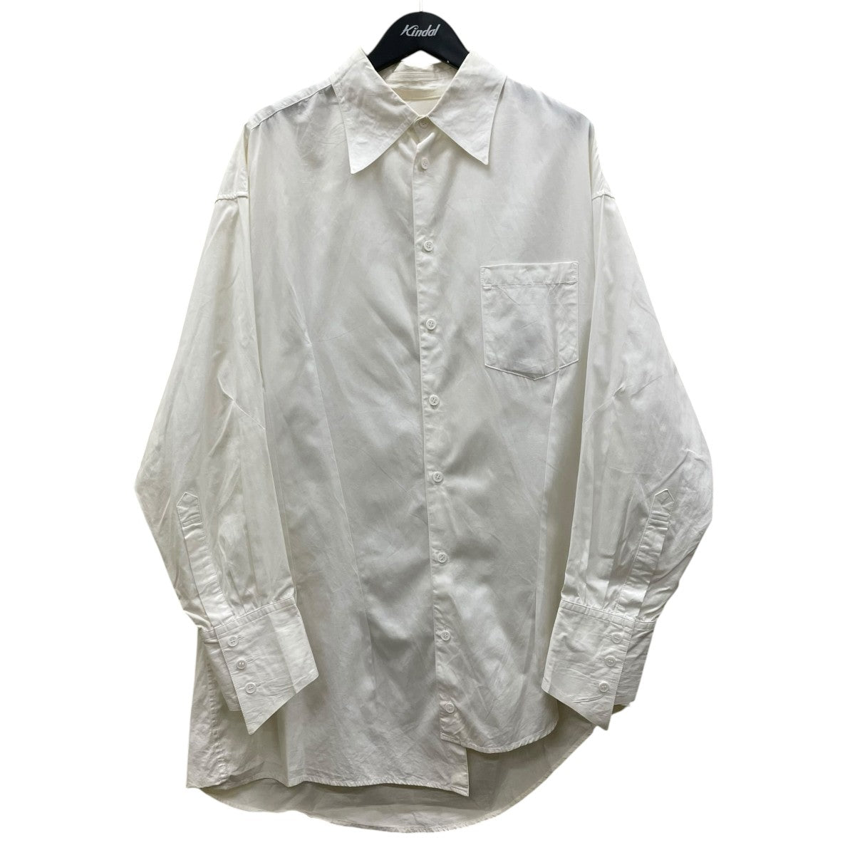 20AWBROAD OVER SHIRT ブロードオーバーシャツオーバーサイズ アシンメトリー 長袖シャツ コットンシャツSM-B03-001