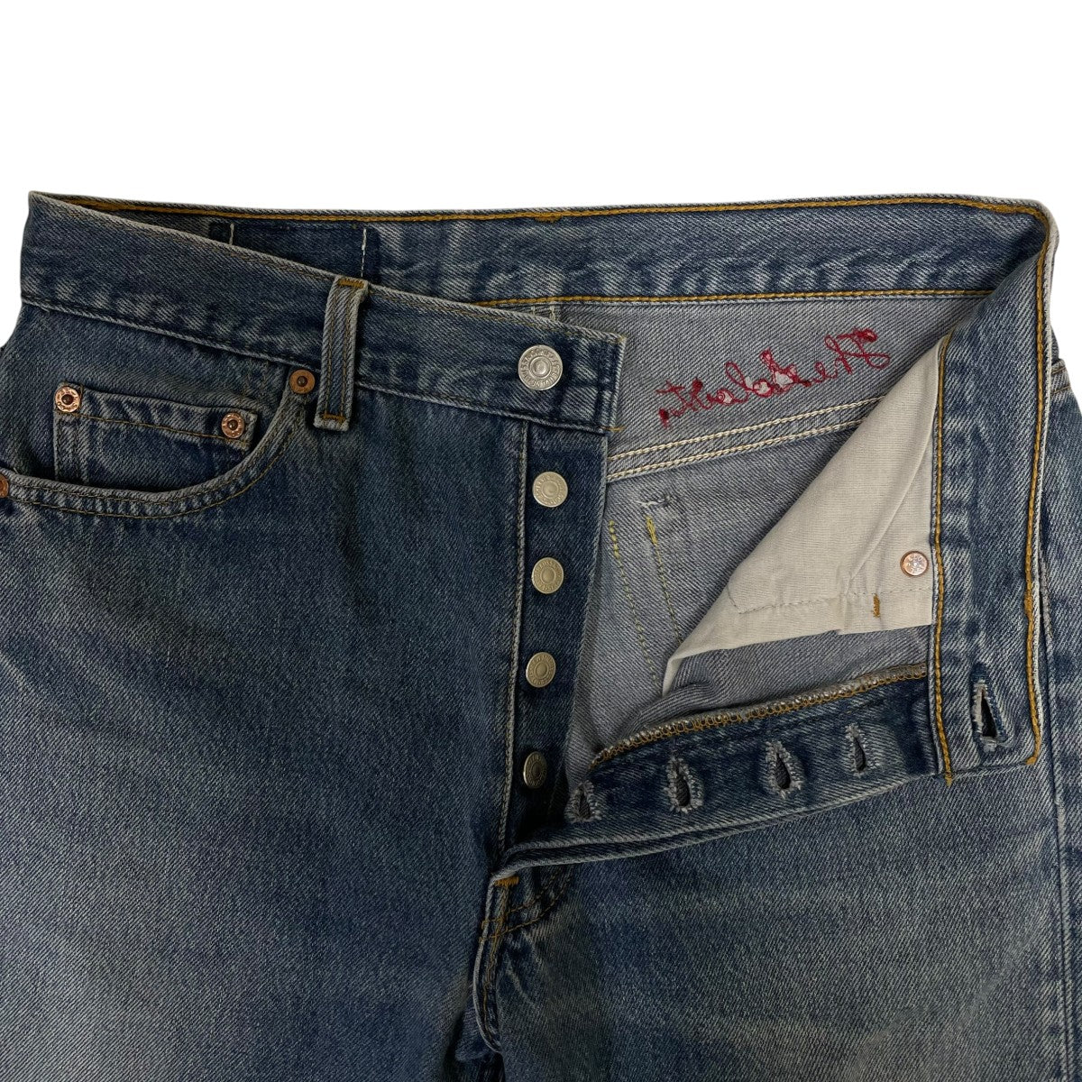 selvedge jean セルビッジジーンズコットン 再構築 デニムパンツ ストレートパンツsw.0150