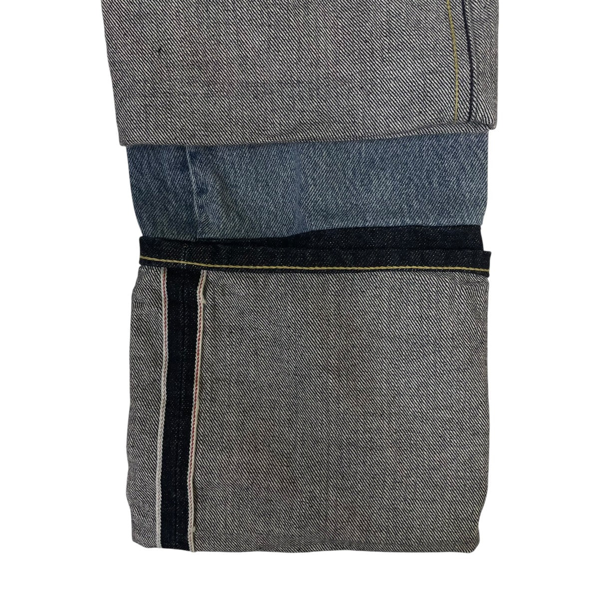 selvedge jean セルビッジジーンズコットン 再構築 デニムパンツ ストレートパンツsw.0150