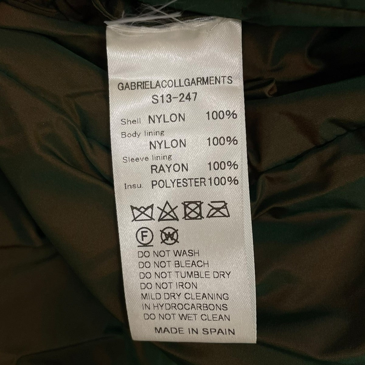 GABRIELA COLL GARMENTS LIMONTA PUFFER中綿コート ロングコートS13-247 古着・中古-6枚目のアイテム画像