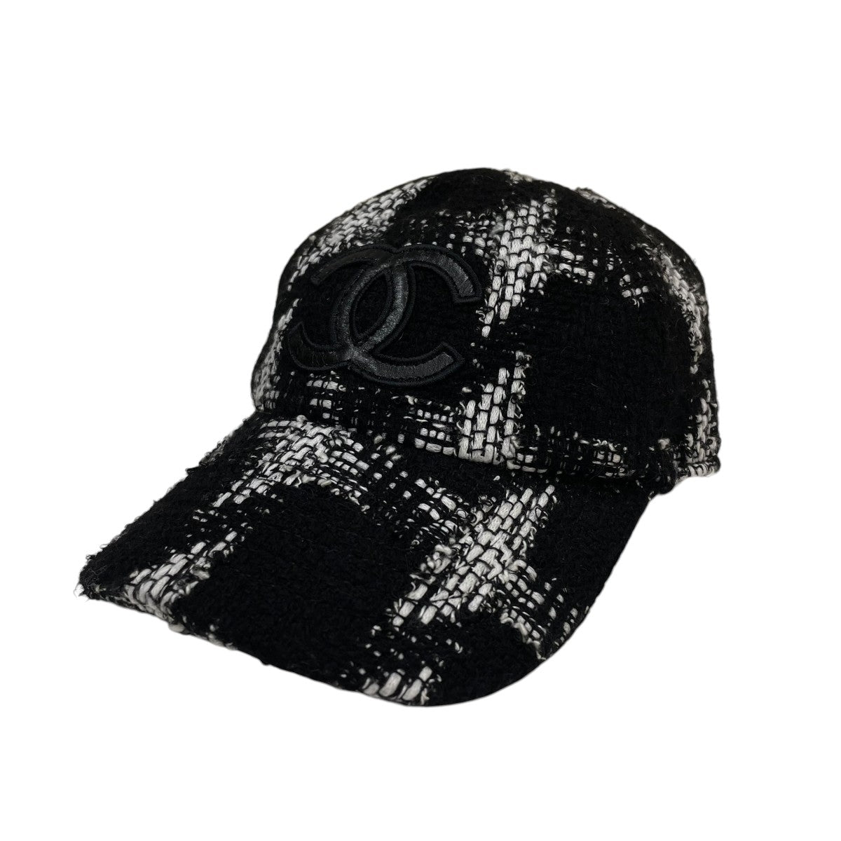 CHANEL(シャネル) ココマーク ツイードレザーワッペン キャップ