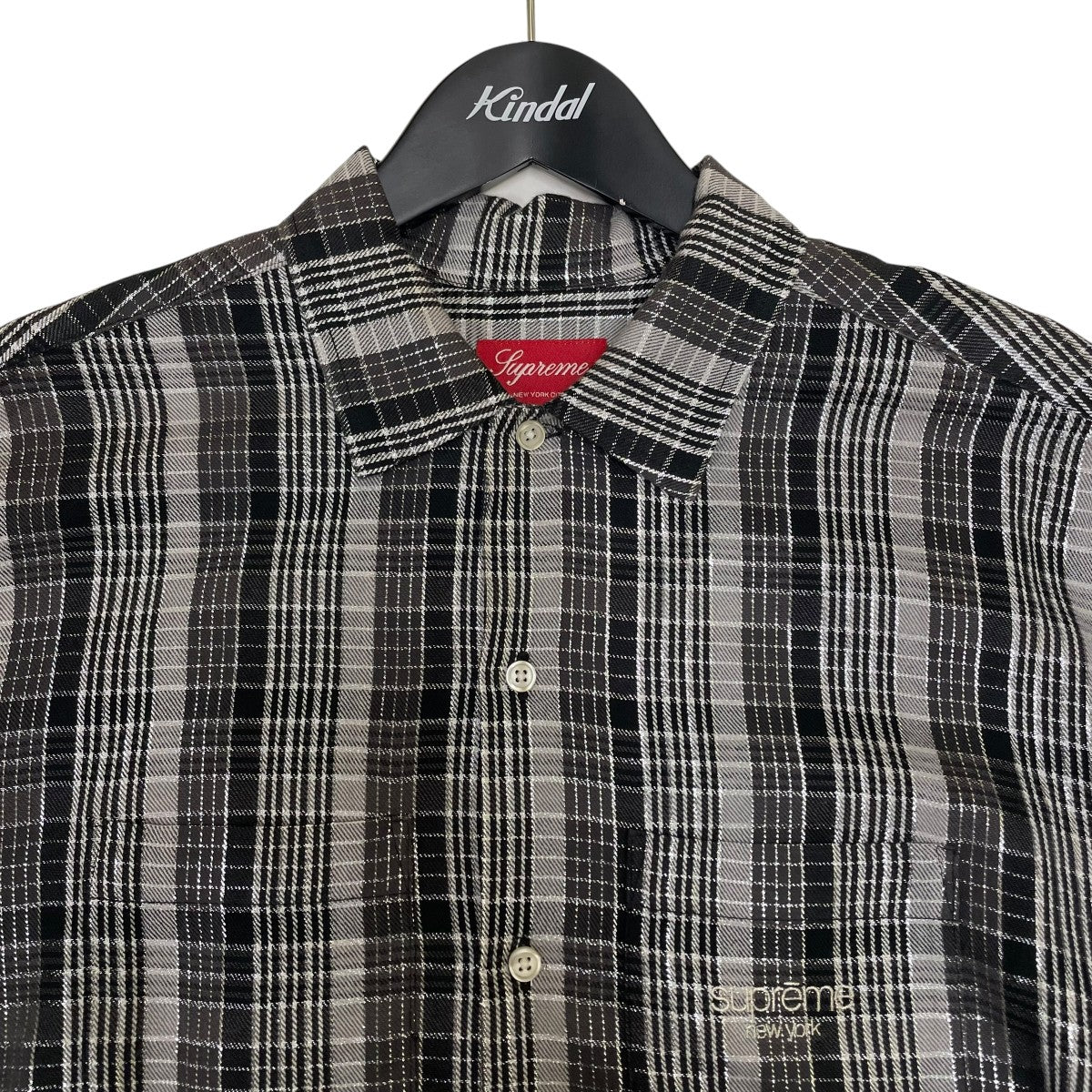 Supreme Metallic Plaid S S Shirt半袖シャツ 古着・中古-3枚目のアイテム画像