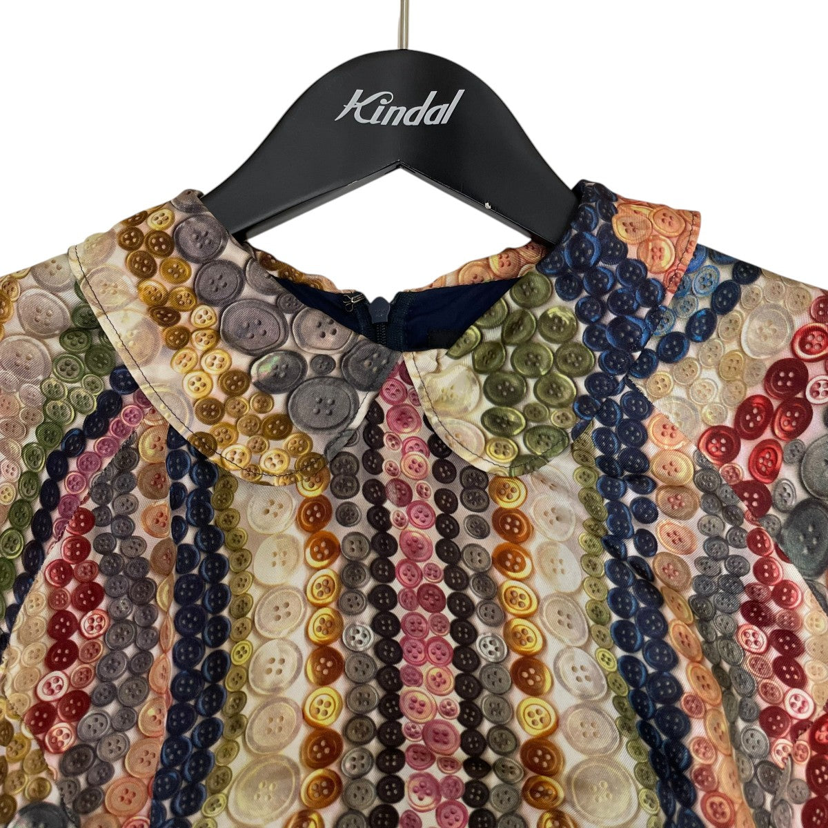Paul Smith ボタン転写ノースリーブワンピース 古着・中古-3枚目のアイテム画像