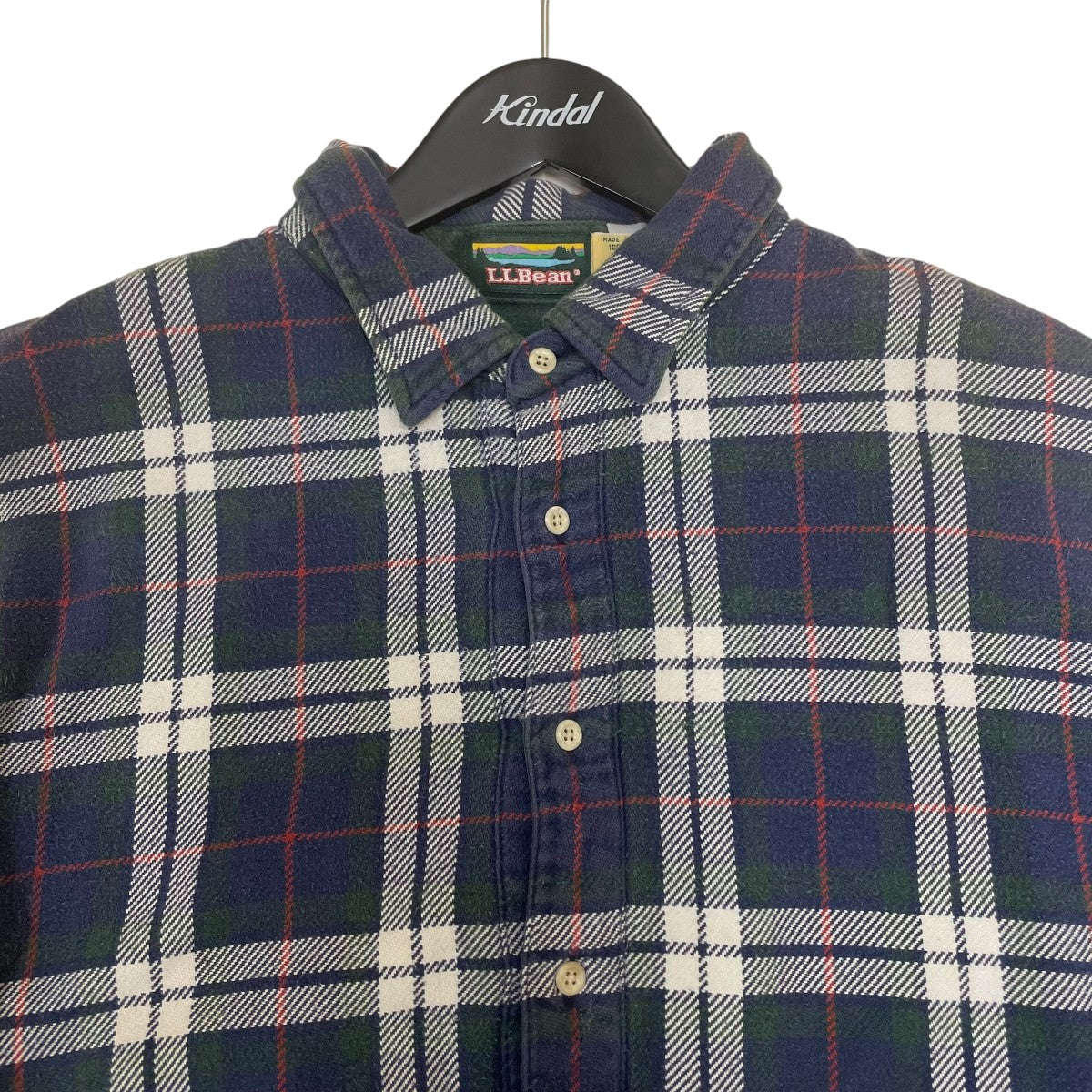L．L．Bean 80s リバーシブル長袖シャツ 古着・中古-5枚目のアイテム画像