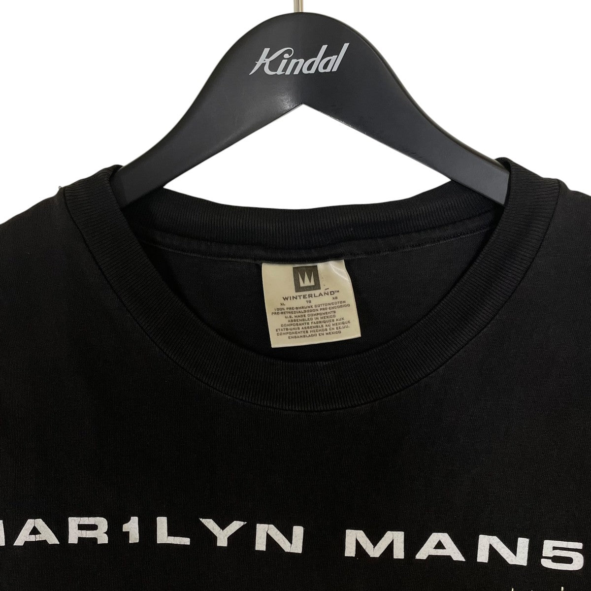 90sMARILYN MANSON Rock Is Dead Tourグラフィックプリント 半袖Tシャツ コットンTシャツ