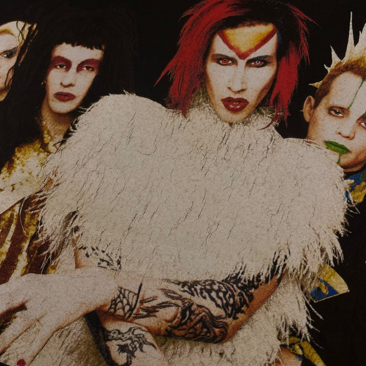 90sMARILYN MANSON Rock Is Dead Tourグラフィックプリント 半袖Tシャツ コットンTシャツ