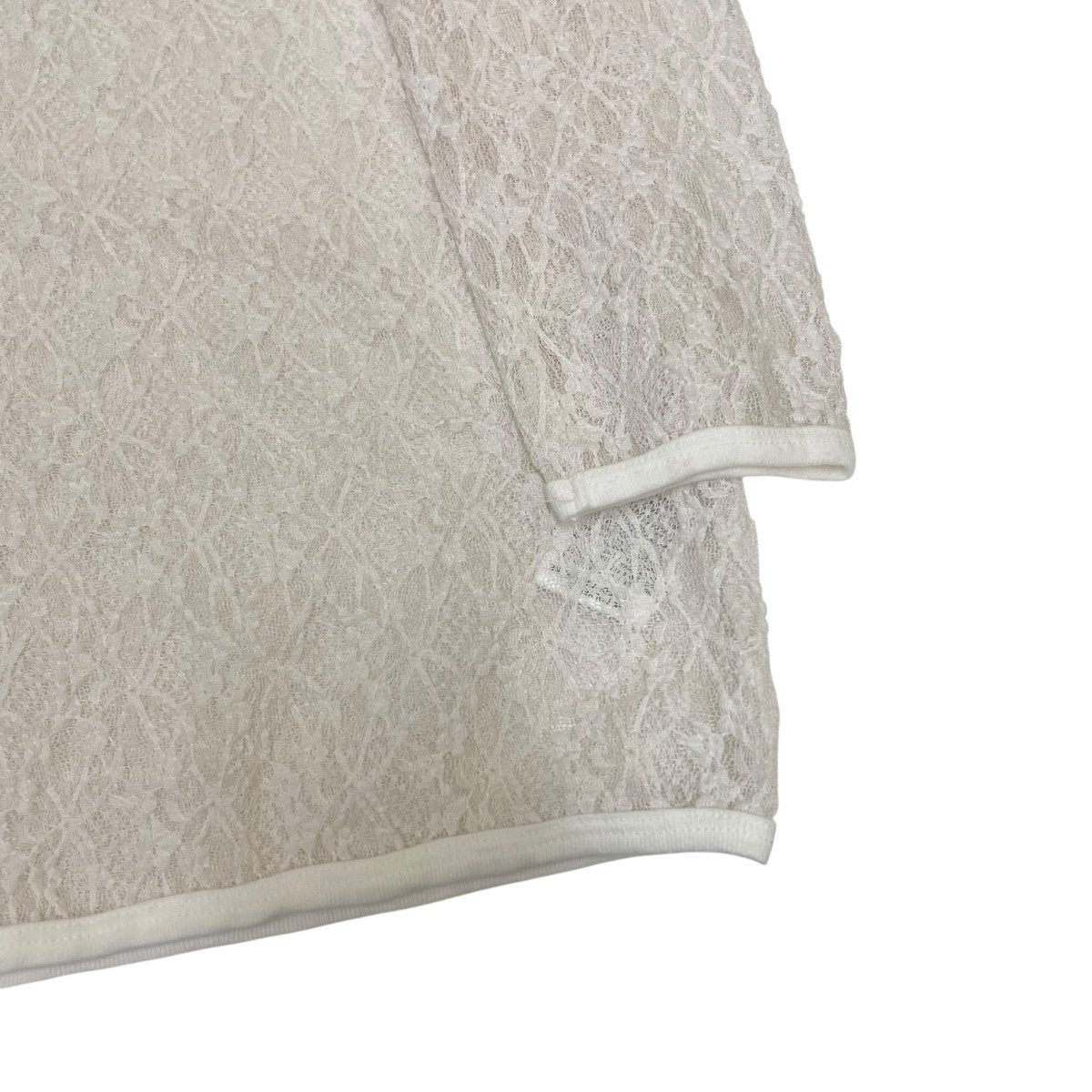 IRONING flower laceロングスリーブカットソー01IR00941OWT