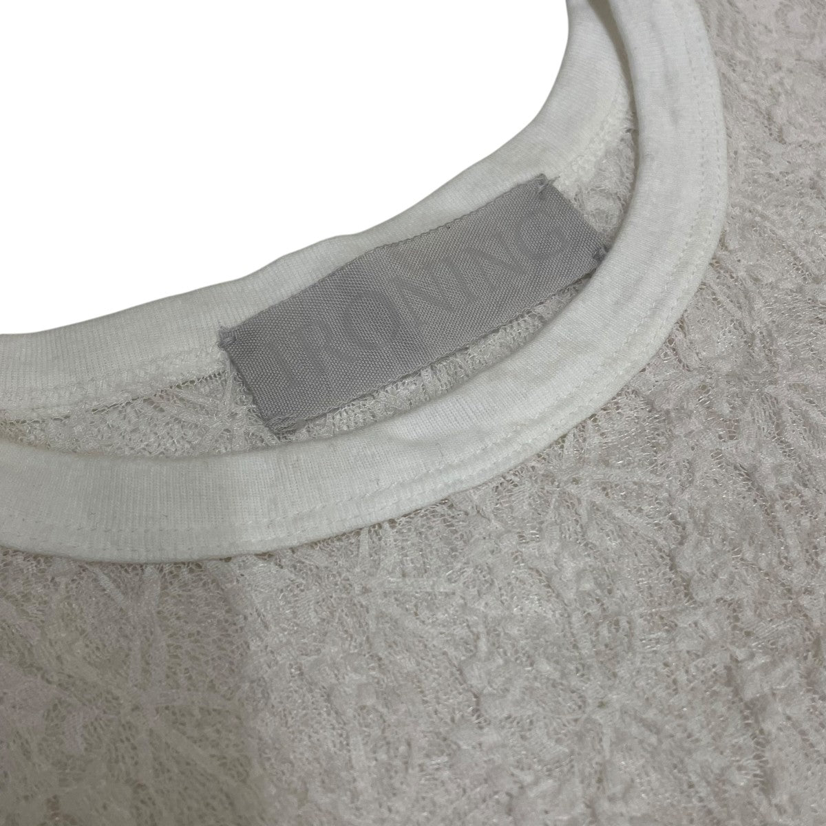IRONING flower laceロングスリーブカットソー01IR00941OWT