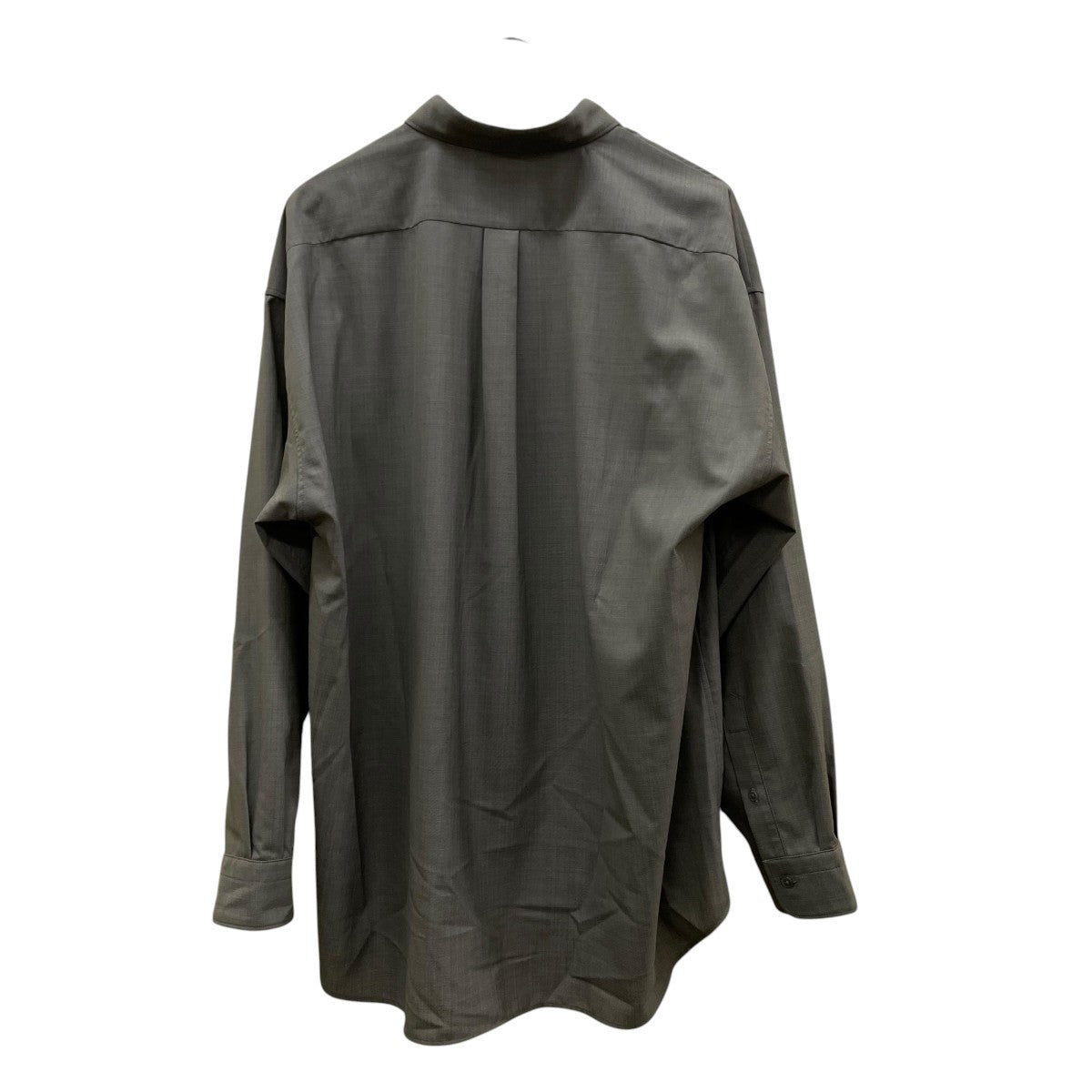『洗濯可 防シワ 接触冷感』WASHABLE WOOL OVER SHIRTS長袖シャツUR26230 1030101