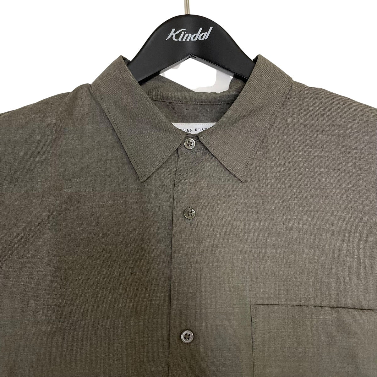 『洗濯可 防シワ 接触冷感』WASHABLE WOOL OVER SHIRTS長袖シャツUR26230 1030101