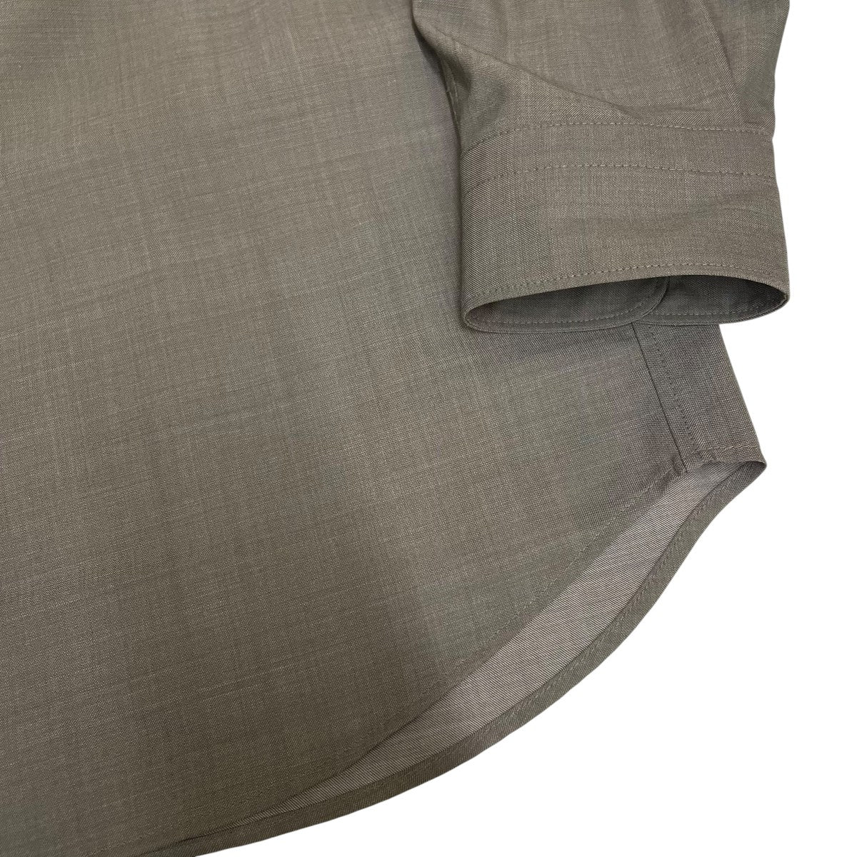 『洗濯可 防シワ 接触冷感』WASHABLE WOOL OVER SHIRTS長袖シャツUR26230 1030101