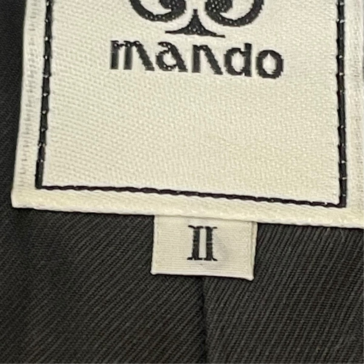 MANDO WAGAMAMA別注 アルパカヘリンボーンカラーレスジャケットノーカラージャケット 古着・中古-5枚目のアイテム画像