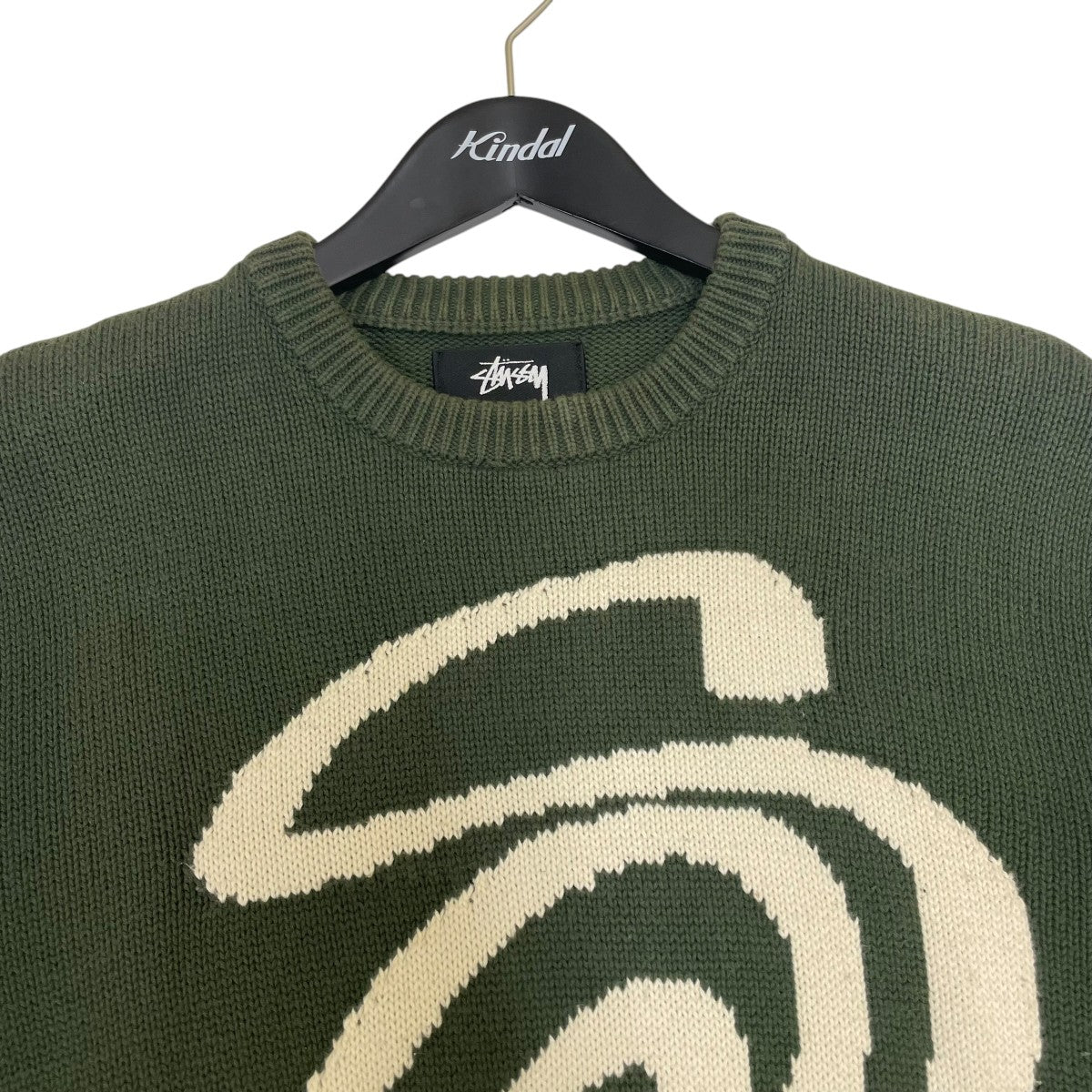 ステューシー STUSSY 長袖ニット グリーン   117073 メンズ L stussy(ステューシー) CURLY S SWEATER薄手ニット117073 117073