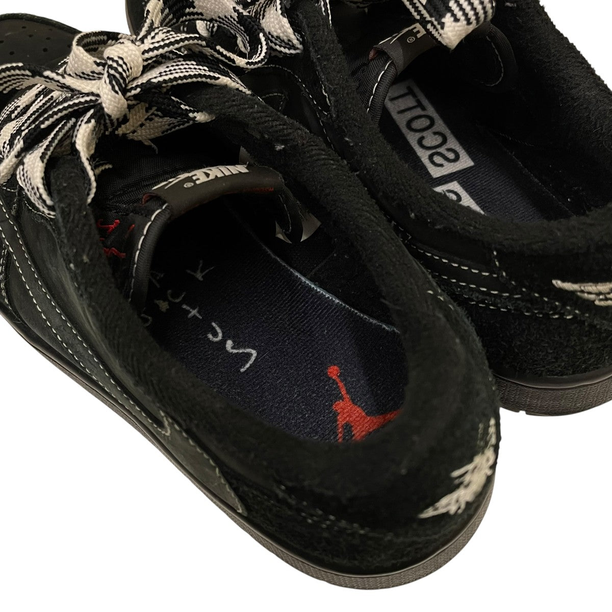 Travis Scott × Nike Air Jordan 1 Low OG SP Black PhantomローカットスニーカーDM7866-001