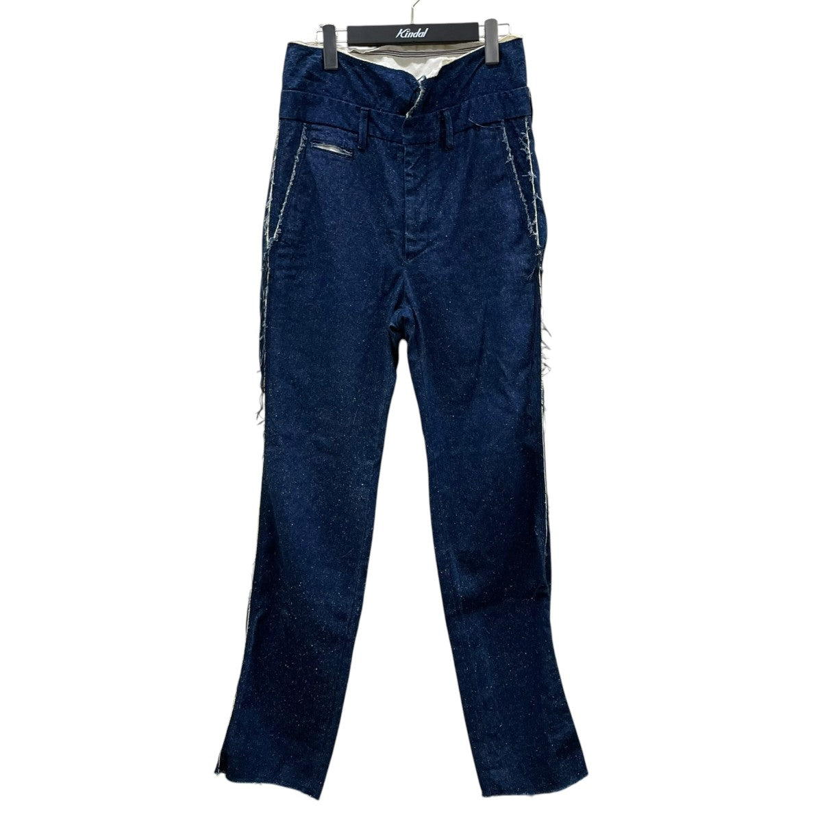 19SSシルク カットオフ ストレートパンツデニムパンツMID19SS-P03B
