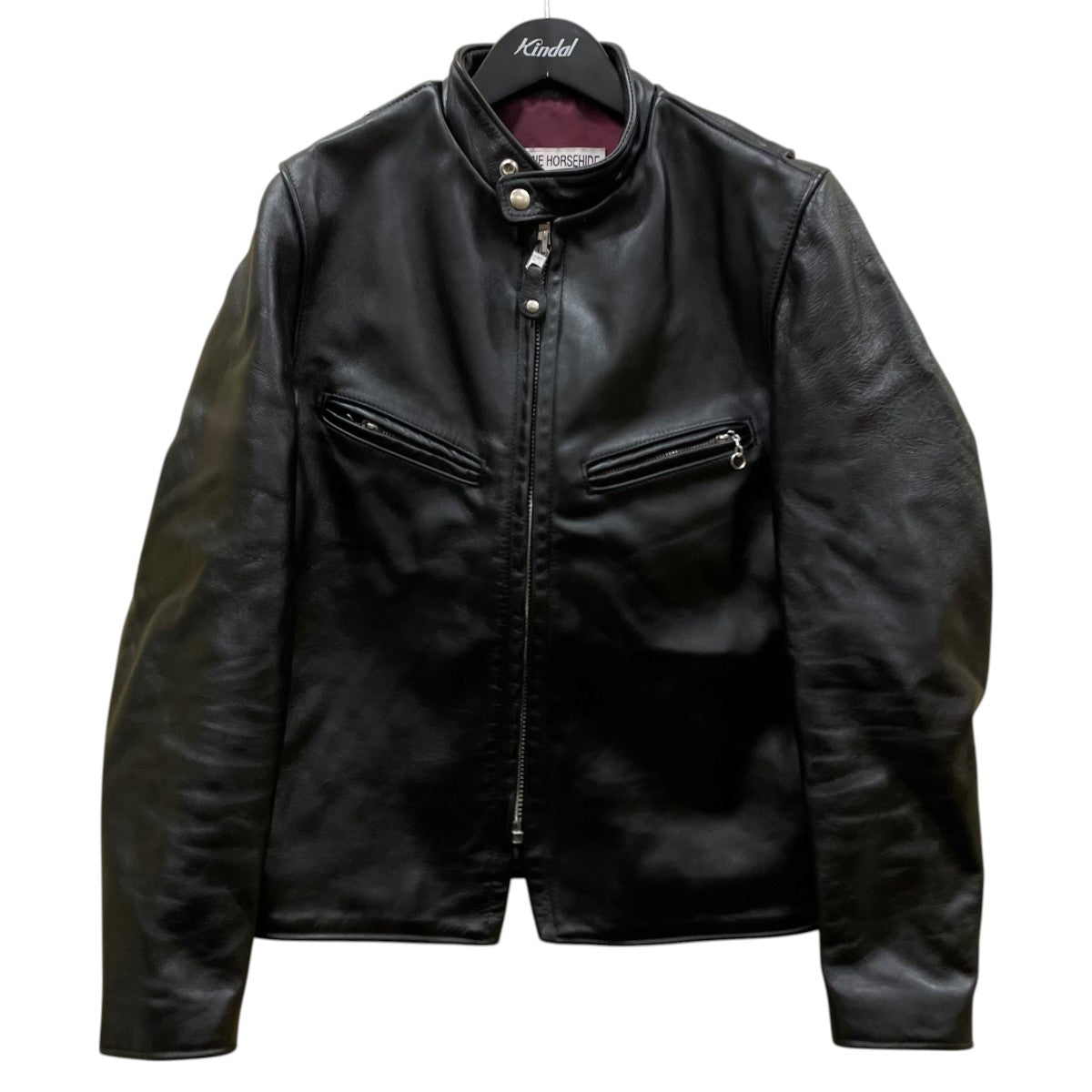SCHOTT BROS． 641XXH HORSEHIDE CAFE RACERホースレザー シングルライダースジャケット レザージャケット7824150002 古着・中古-1枚目のアイテム画像