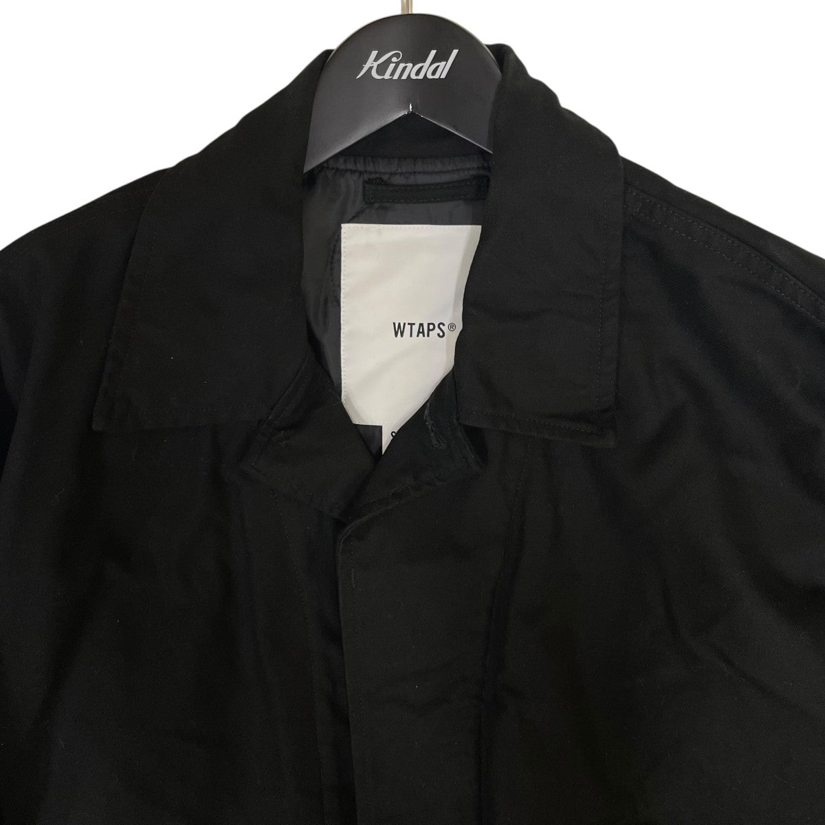 WTAPS 24AWSMOCK COAT スモックコート コットンサージミリタリーサージ ロゴ刺繍 コート242WVDT-JKM03 古着・中古-3枚目のアイテム画像
